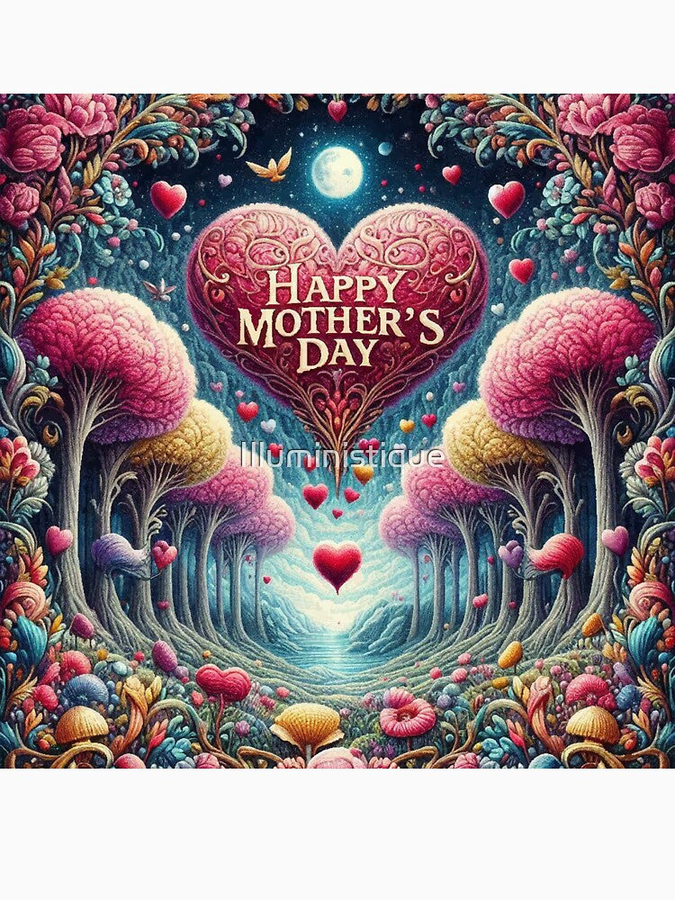 Heart Floral Vibrant Tree Forest Mothers Day by Illuministique T-Shirts, Hoodie, Sweatshirt | BlankRebels.com (Image 3)