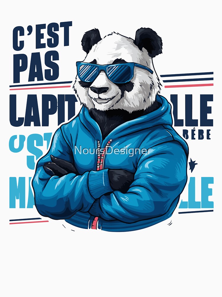 Cool Panda in Blue Hoodie T-Shirt by NoursDesigner Sweatshirt | BlankRebels.com (Image 3)