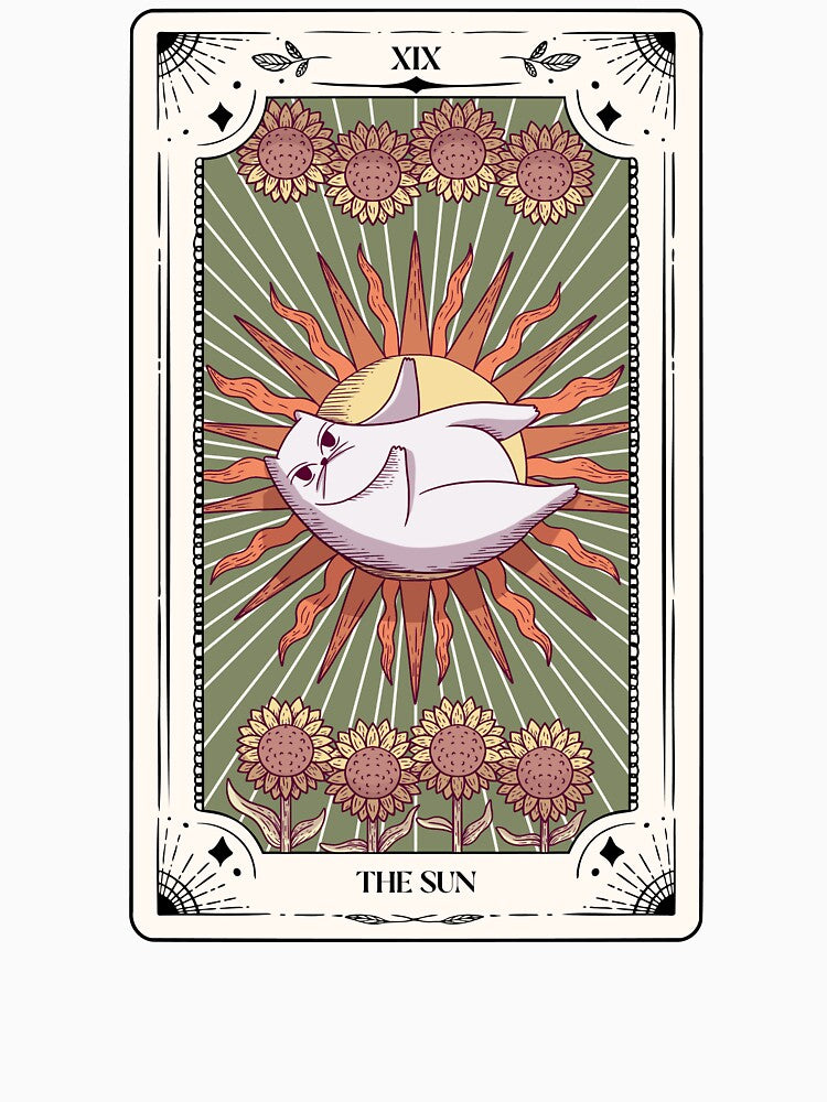 Sun Tarot card with cats. Fun illustrated tarot cat lover gifts. Teen girl tarot fans by Barb  Hamilton ⭐⭐⭐⭐⭐... (Image 3)