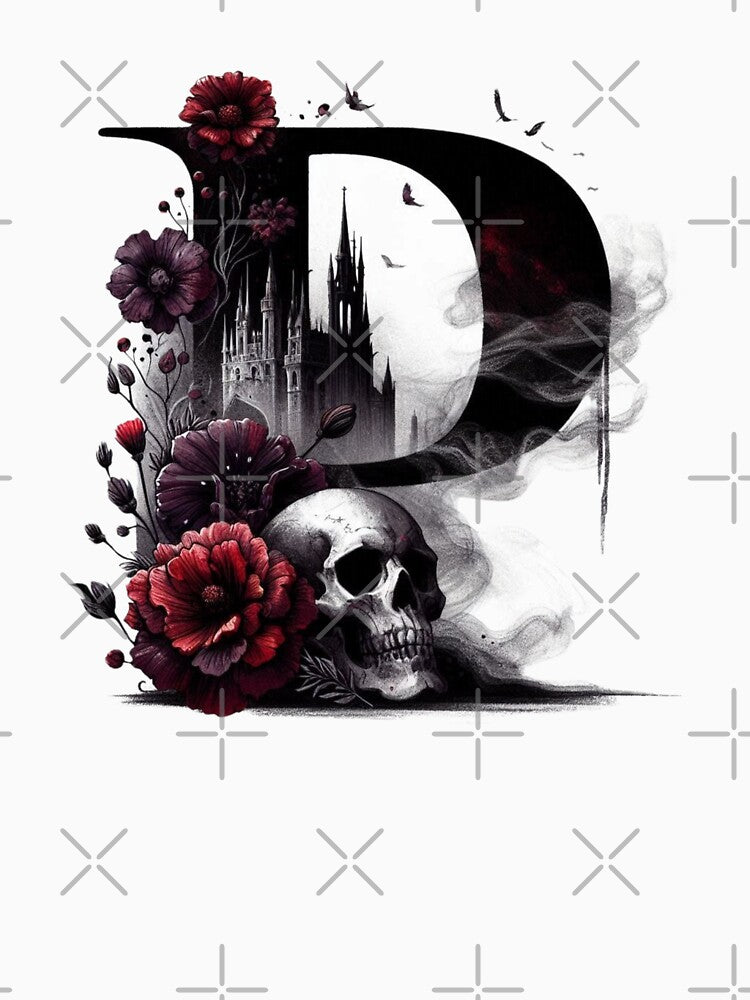 Gothic Halloween Skull and Roses P by CultDigHoriz T-Shirts, Hoodie, Sweatshirt | BlankRebels.com (Image 3)