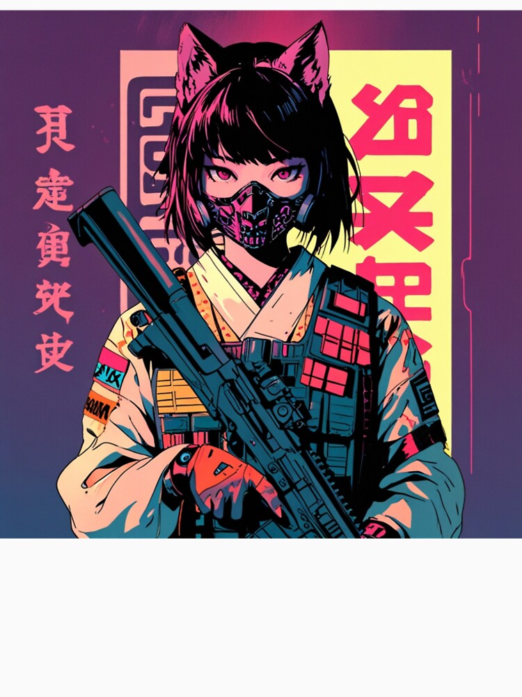 Vaporwave Japanese Geisha Cyberpunk Anime Girl by Riziq Abdilah T-Shirts, Hoodie, Sweatshirt | BlankRebels.com (Image 2)