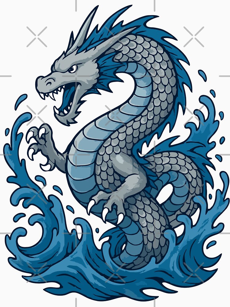 Blue Water Dragon by theOne_Design T-Shirts, Hoodie, Sweatshirt | BlankRebels.com (Image 3)