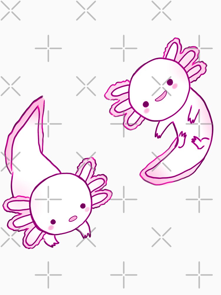 White cute axolotls by Mayarart T-Shirts, Hoodie, Sweatshirt | BlankRebels.com (Image 3)