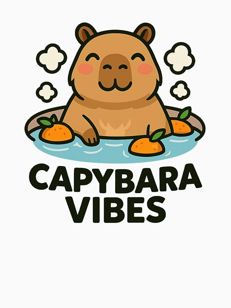 Capybara – Cute Kawaii Hot Spring Capybara Illustration T-Shirts, Hoodie, Sweatshirt
