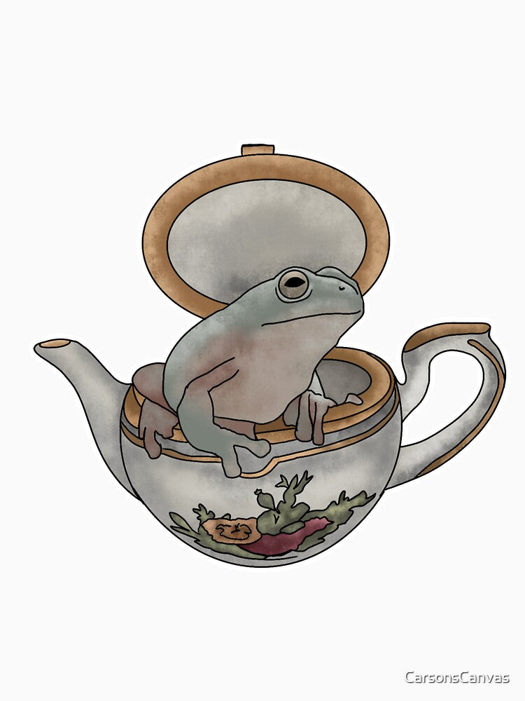 Froggy in a teapot by CarsonsCanvas T-Shirts, Hoodie, Sweatshirt | BlankRebels.com (Image 2)