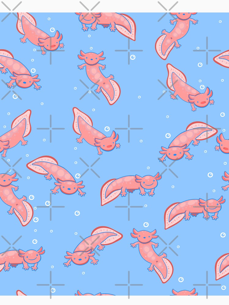cute Axolotl underwater bubbles blue by Gossip Rag T-Shirts, Hoodie, Sweatshirt | BlankRebels.com (Image 3)