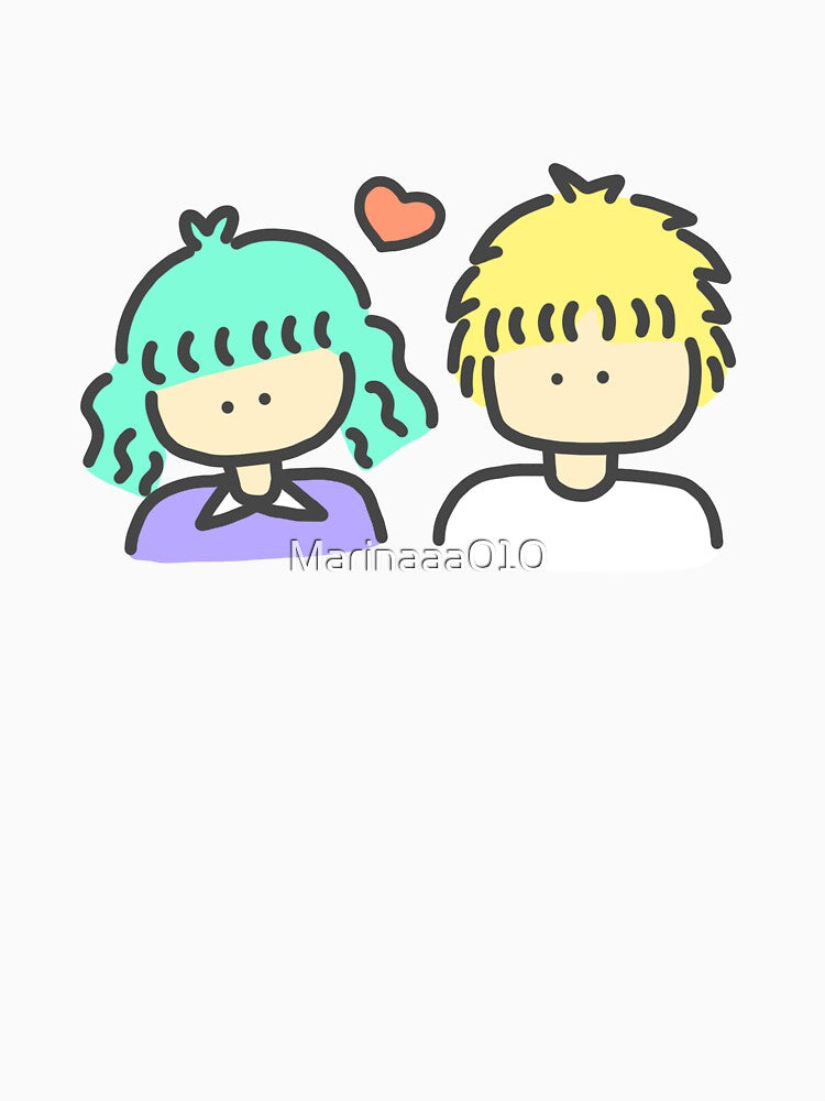 Retro Pop Cute Kawaii Couple Japanese Boy & Girl Anime 70s 80s 90s Art by Marinaaa010 T-Shirts, Hoodie, Sweatshirt (Image 3)