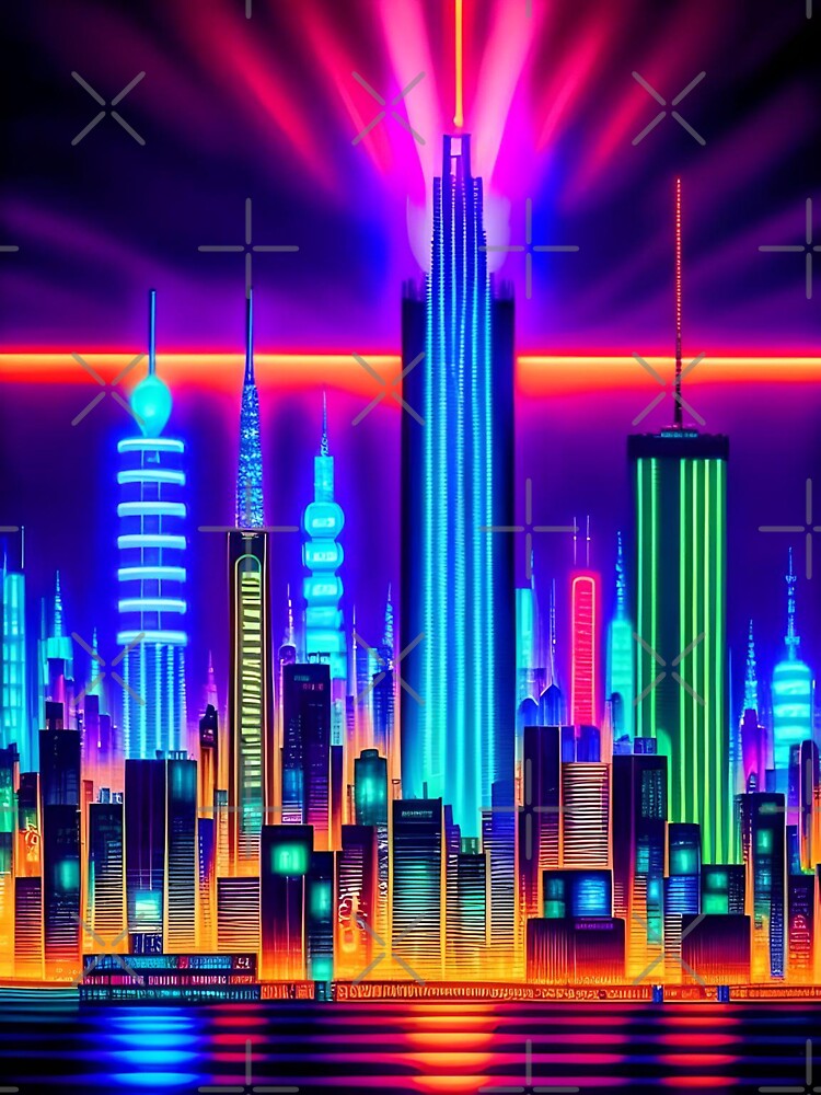 Kaleidoscope City: Abstract Futuristic Skyline by Esterlane T-Shirts, Hoodie, Sweatshirt | BlankRebels.com (Image 3)