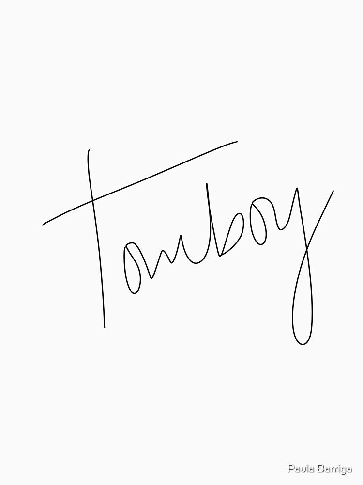 “Tomboy” phrase/saying in minimalistic lettering by Paula Barriga T-Shirts, Hoodie, Sweatshirt | BlankRebels.com (Image 3)