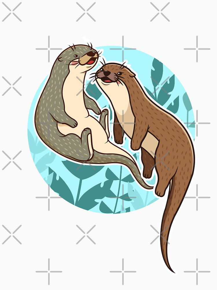 couple otters by exponentialart T-Shirts, Hoodie, Sweatshirt | BlankRebels.com (Image 2)
