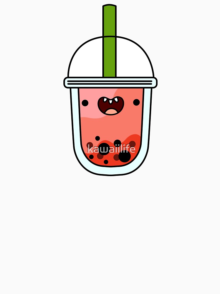 Kawaii Strawberry Boba Tea by kawaiilife T-Shirts, Hoodie, Sweatshirt | BlankRebels.com (Image 3)