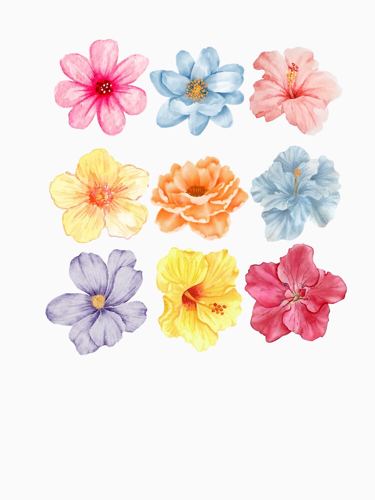 Watercolor flower print by EmmeKas T-Shirts, Hoodie, Sweatshirt | BlankRebels.com (Image 3)