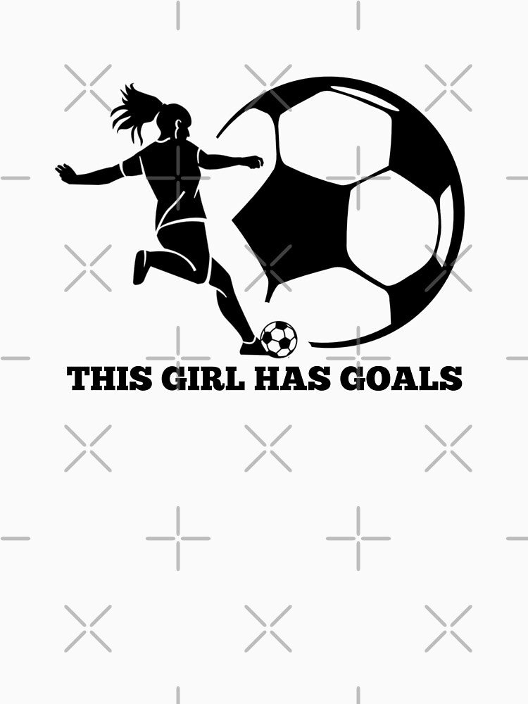 Female soccer player kicking girl silhouette / this girl has goals by portrait4you
