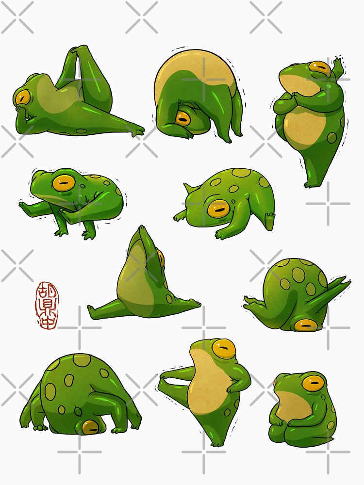 Yoga Frogs 2 Poster No Text by DingHuArt T-Shirts, Hoodie, Sweatshirt | BlankRebels.com (Image 3)