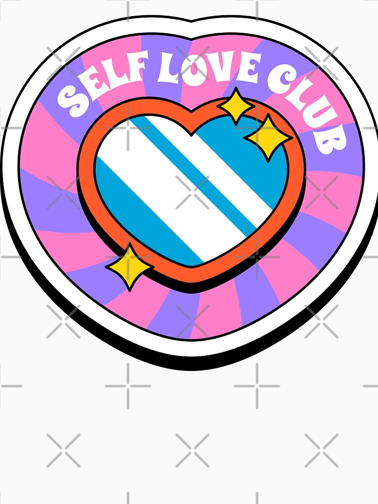 "Self Love Club" Retro Heart Sticker by thepengirl T-Shirts, Hoodie, Sweatshirt | BlankRebels.com (Image 3)