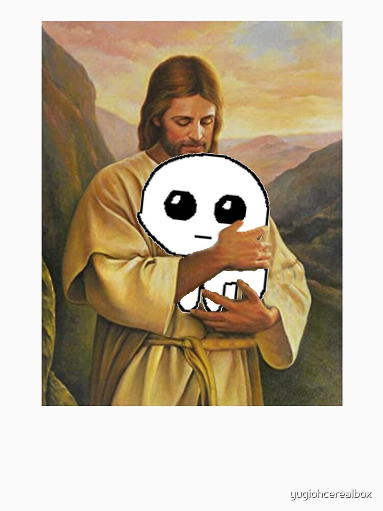 jesus holding autism creature tbh creature by yugiohcerealbox T-Shirts, Hoodie, Sweatshirt | BlankRebels.com (Image 3)