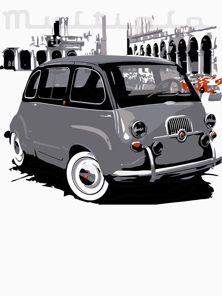 600 Multipla – Vintage Italian Microvan Classic by tupaffi T-Shirts, Hoodie, Sweatshirt | BlankRebels.com (Image 3)
