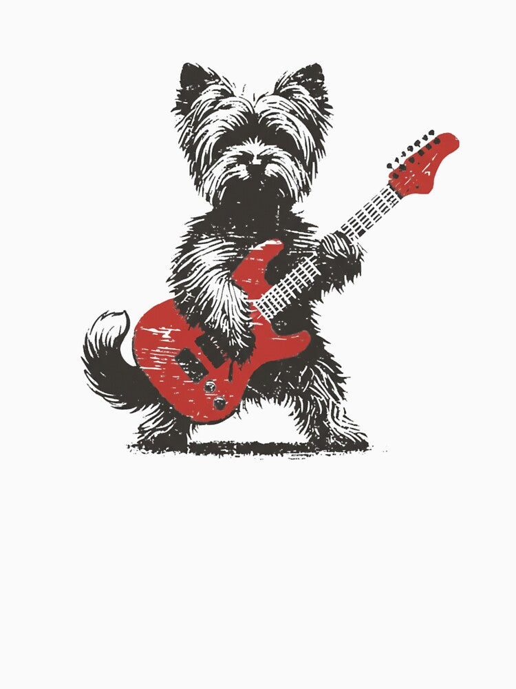 Rock Yorkshire Terrier Guitarist by salmzouriart T-Shirts, Hoodie, Sweatshirt | BlankRebels.com (Image 3)