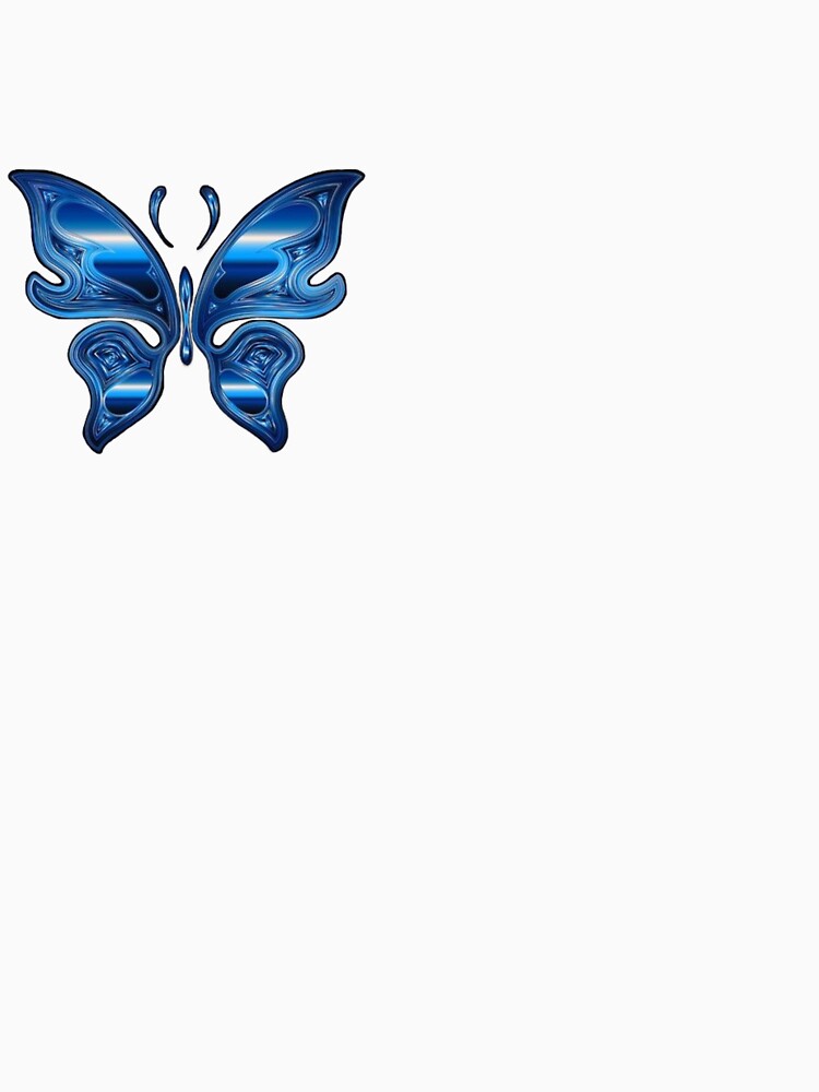 Blue Chrome Butterfly by lunatiris T-Shirts, Hoodie, Sweatshirt | BlankRebels.com (Image 3)