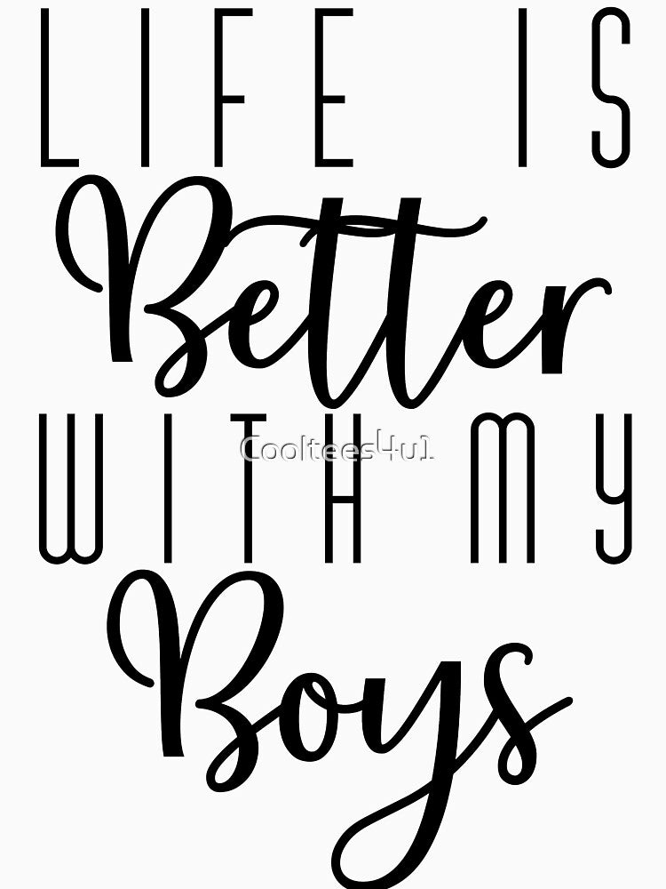 Life is Better with My Boys Shirt for Women Mom T Shirts Funny Short Sleeve Casual Tops Tees by Cooltees4u1... (Image 3)