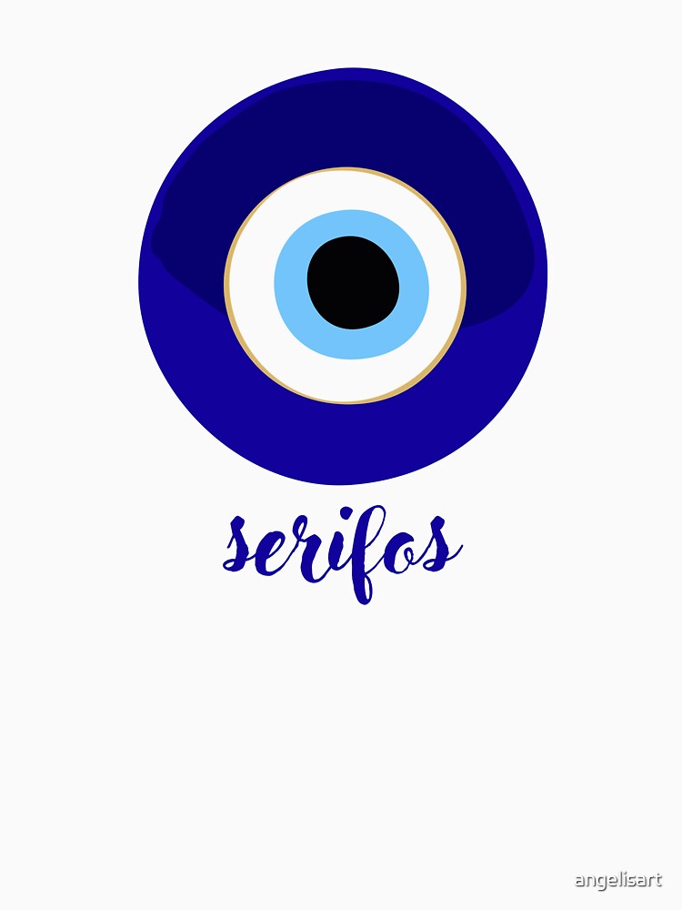 SERIFOS - GREECE, EVIL EYE, Mati blue white. by angelisart T-Shirts, Hoodie, Sweatshirt | BlankRebels.com (Image 3)