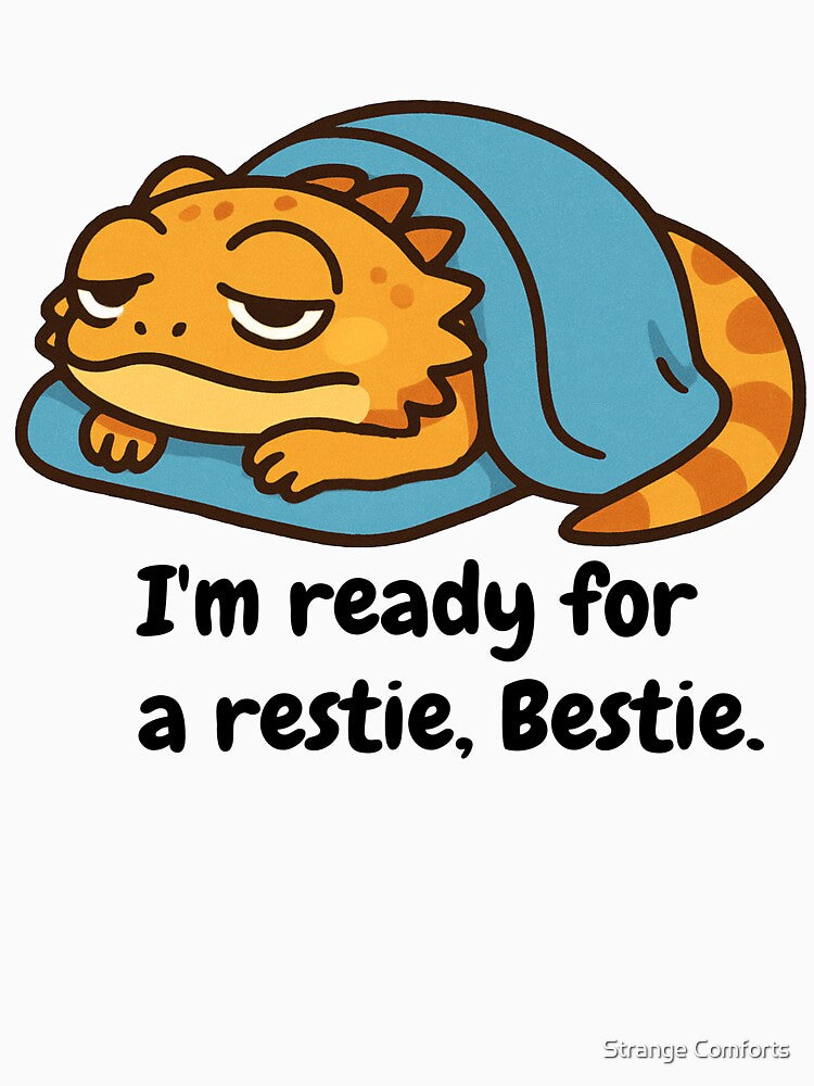 Cozy Beardie Under Blanket – Sleepy Bearded Dragon Cute Cartoon by Strange Comforts T-Shirts, Hoodie, Sweatshirt (Image 3)