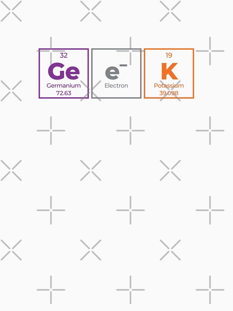Geek Periodic Table Outline Horizontal Design – Minimalist Funny Science Gift for Geeks by Rodney's Marketplace