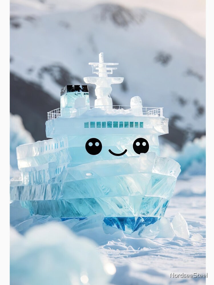 Kawaii Frozen Icebreaker – Cute Ice Crystal Ship by NordseeSteel