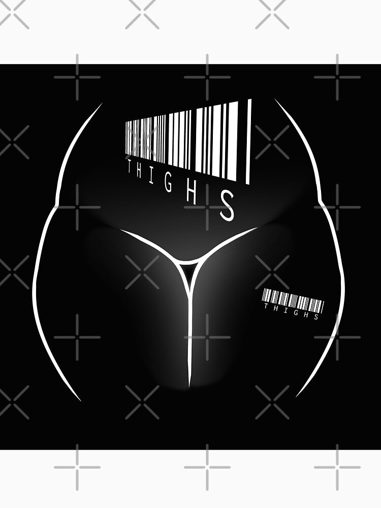 Thighs - Minimalist line art of female body - abstract barcode aesthetic by DegenerateSir T-Shirts, Hoodie,... (Image 3)