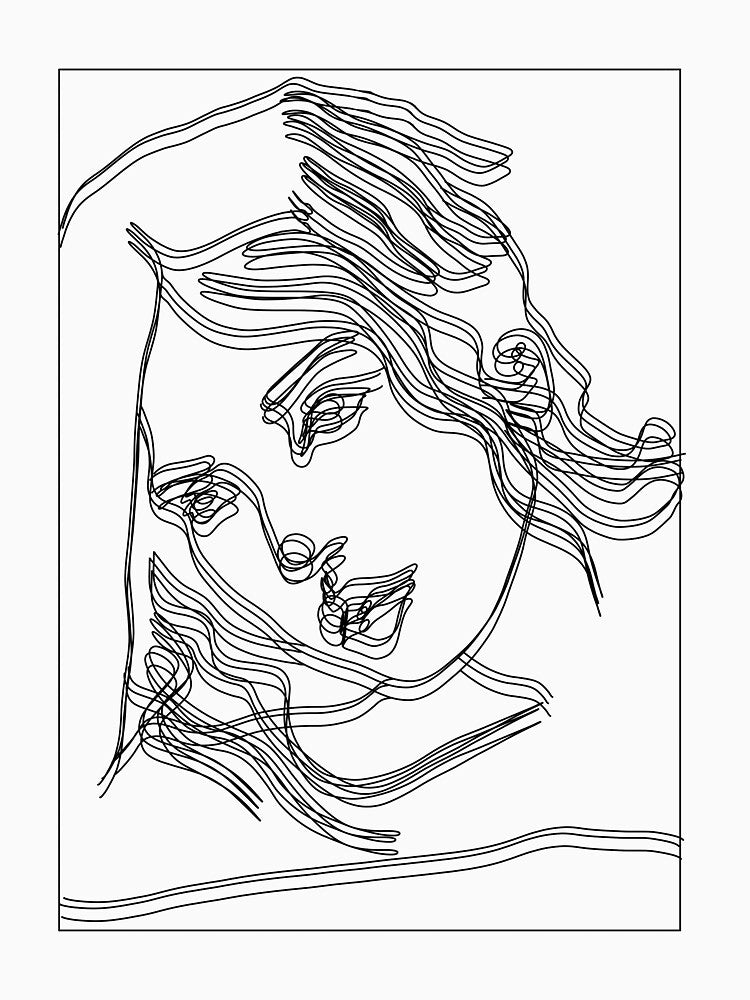 Portrait Line Art by DistortedLife T-Shirts, Hoodie, Sweatshirt | BlankRebels.com (Image 3)