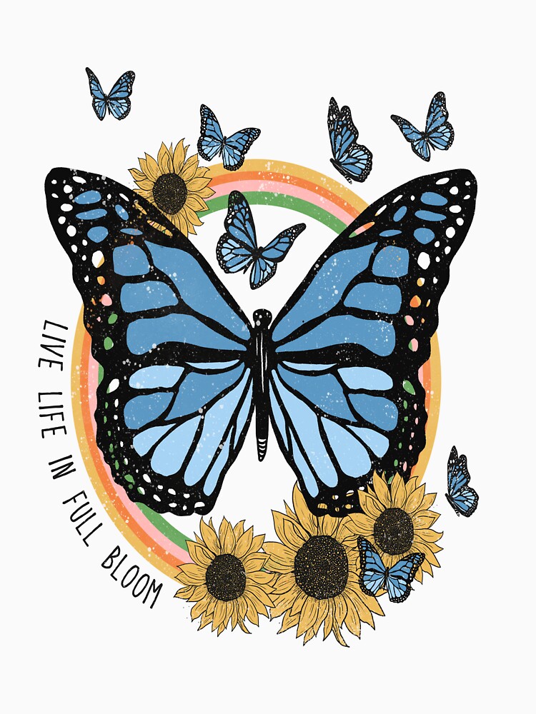 Boho Aethetic :vintage Boho  Butterfly and Sunflower by remonss T-Shirts, Hoodie, Sweatshirt | BlankRebels.com (Image 3)