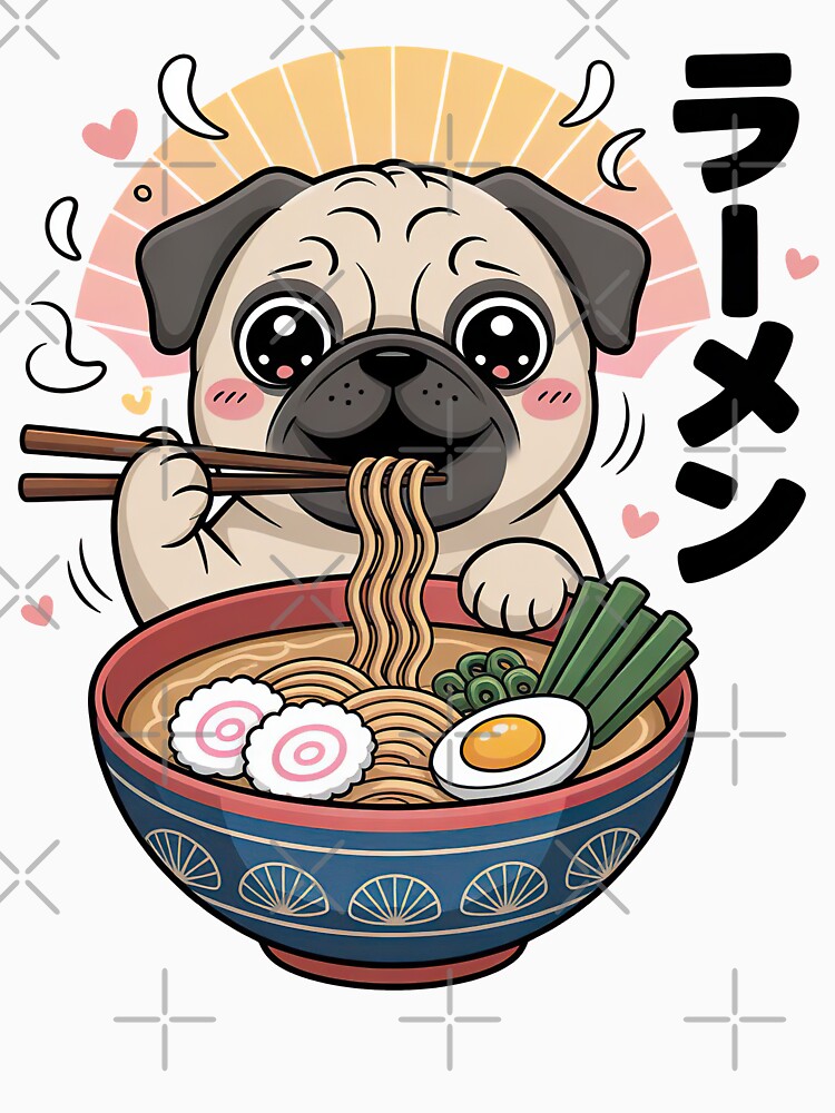 Cute Kawaii Pug, Kawaii Pug by graphic-genie T-Shirts, Hoodie, Sweatshirt | BlankRebels.com (Image 3)