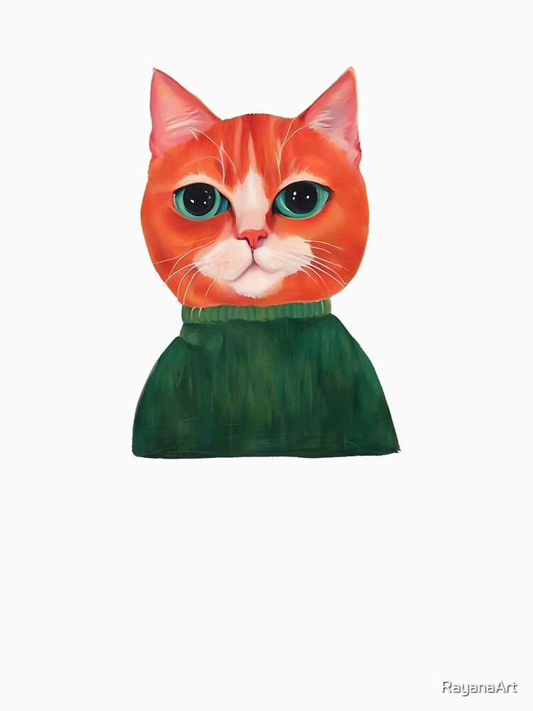 Funny Orange Cat Digital Artwork by RayanaArt T-Shirts, Hoodie, Sweatshirt | BlankRebels.com (Image 3)