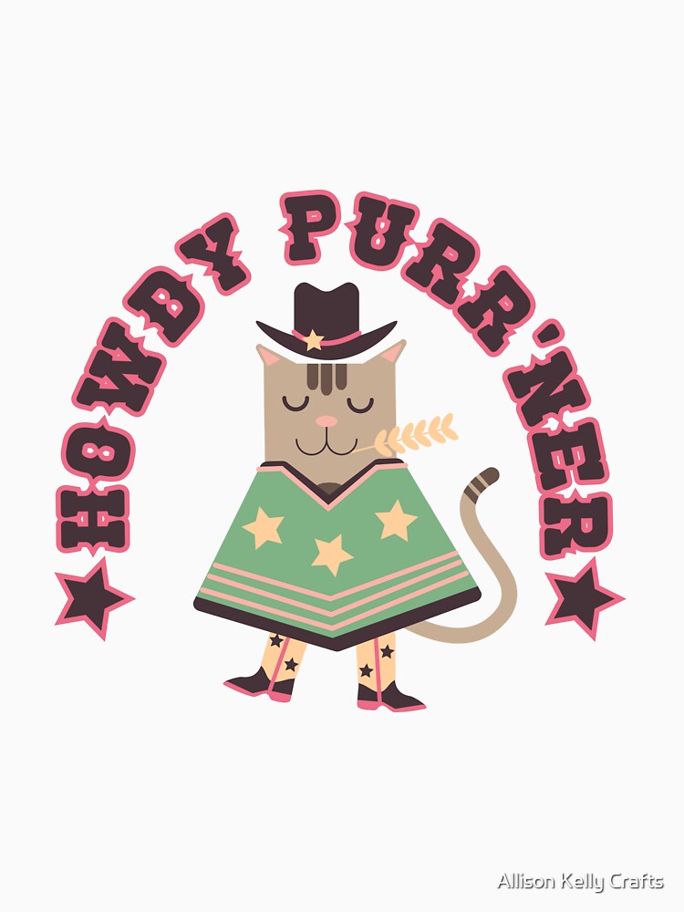 Cute Cat cowboy howdy partner western kitty cute by Allison Scianna T-Shirts, Hoodie, Sweatshirt | BlankRebels.com (Image 3)