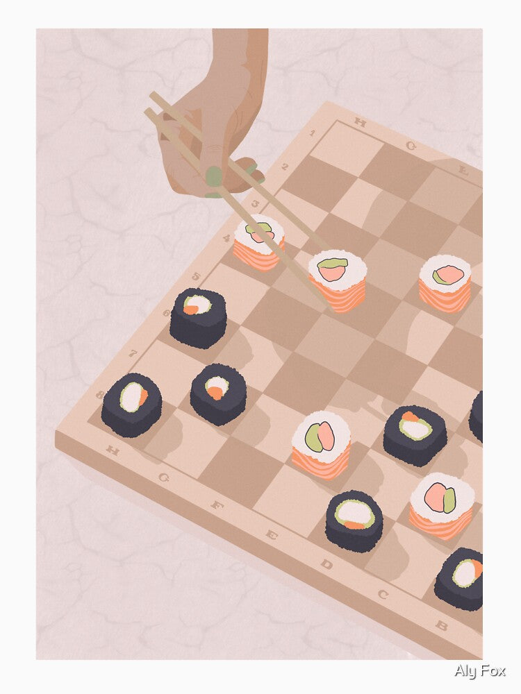 I Don’t Know How To Play Chess, But I Know How To Eat Sushi by Aly Fox T-Shirts, Hoodie, Sweatshirt (Image 3)