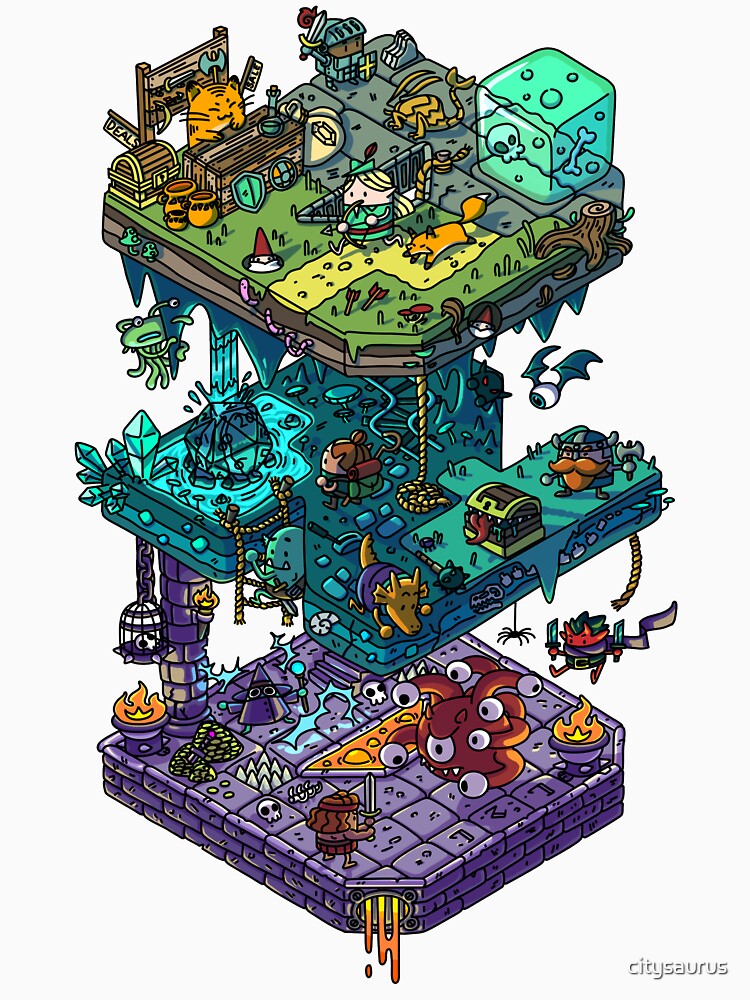 Dungeons and Isometric Dragons by citysaurus T-Shirts, Hoodie, Sweatshirt | BlankRebels.com (Image 3)