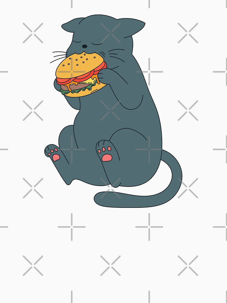 Cat Eating Burger by Pixelish T-Shirts, Hoodie, Sweatshirt | BlankRebels.com (Image 3)