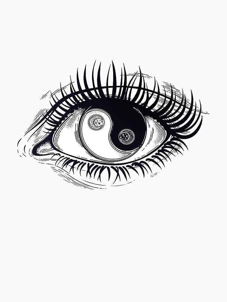 Eye Human Girl Pupil Iris As Yin Yang Boho Symbol T-Shirts, Hoodie, Sweatshirt