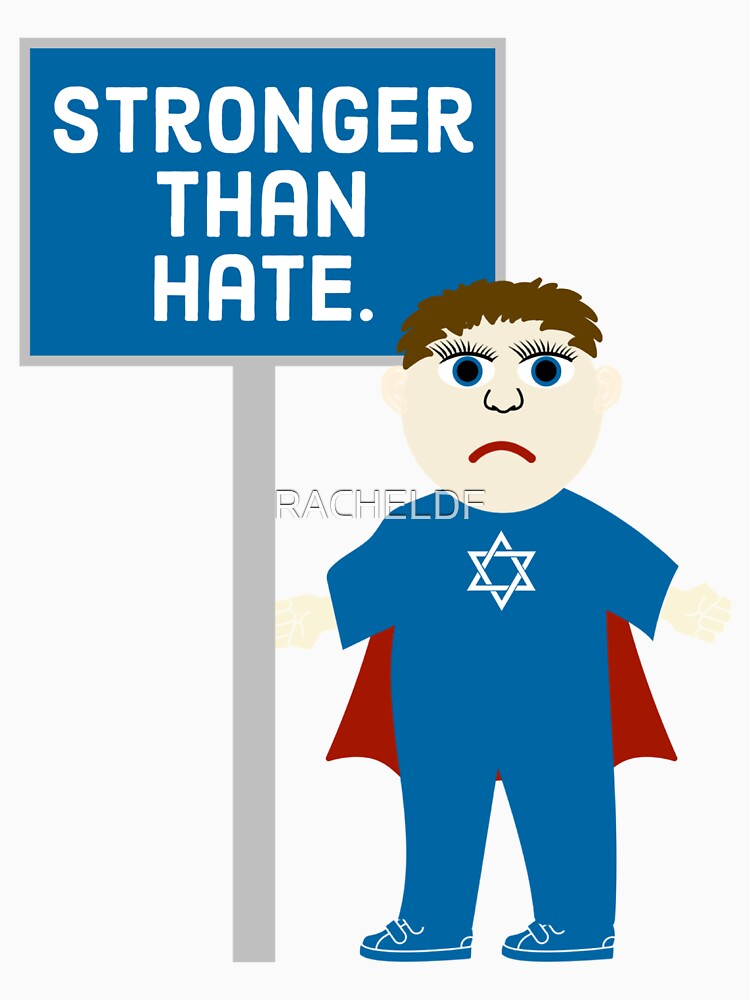 Jewish child superhero stronger than hate by Rachel the Artist T-Shirts, Hoodie, Sweatshirt | BlankRebels.com (Image 3)