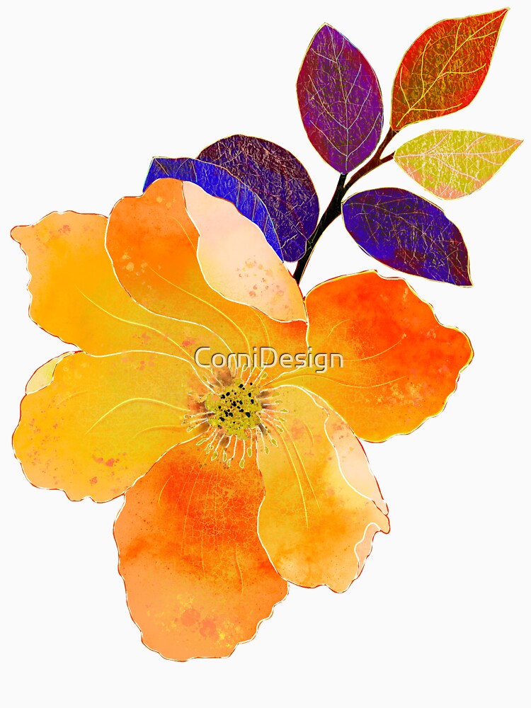 Vibrant Floral Art with Colorful Leaves by CorniDesign T-Shirts, Hoodie, Sweatshirt | BlankRebels.com (Image 3)