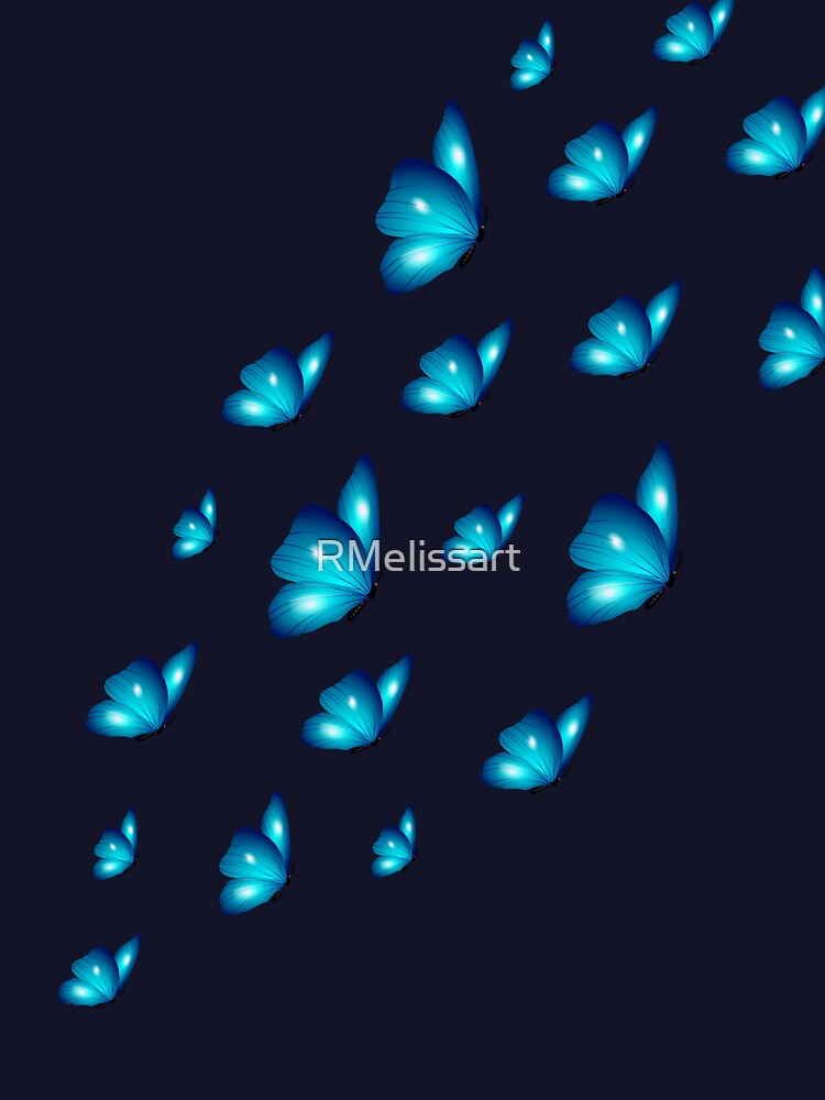 Blue Butterflies by RMelissart T-Shirts, Hoodie, Sweatshirt | BlankRebels.com (Image 3)