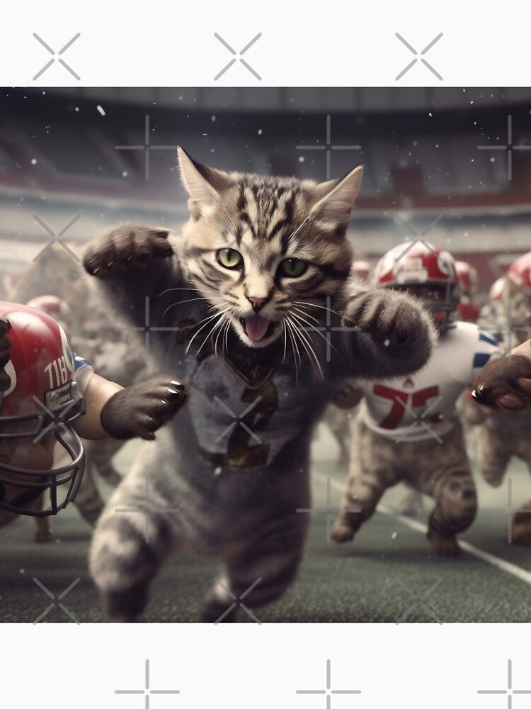 Team Cats Are Playing Football by BDMeow