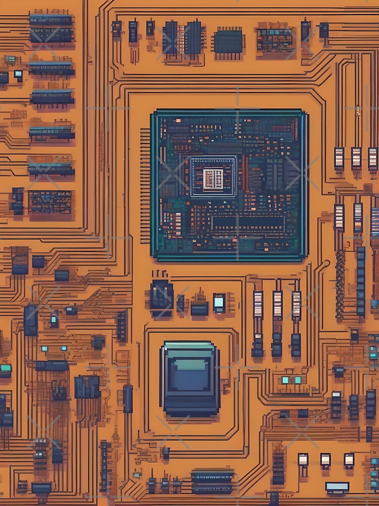 Digital Pathways – Abstract Pixel Motherboard Design by Esterlane T-Shirts, Hoodie, Sweatshirt | BlankRebels.com (Image 3)
