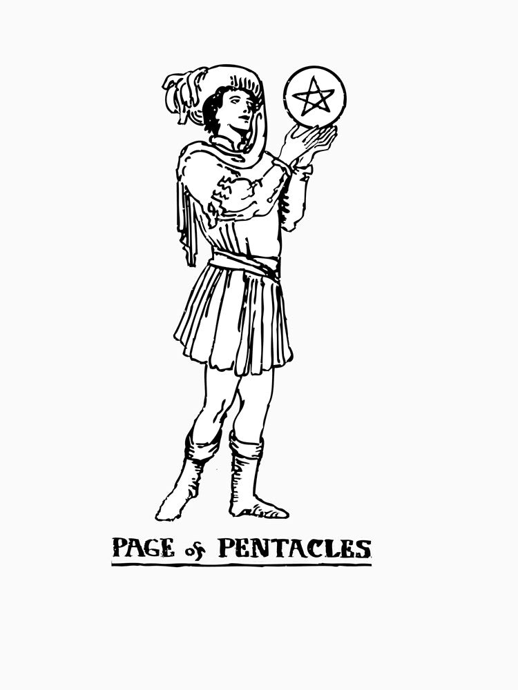 Tarot Card  Page of Pentacles Tarot by taaddison50 T-Shirts, Hoodie, Sweatshirt | BlankRebels.com (Image 3)