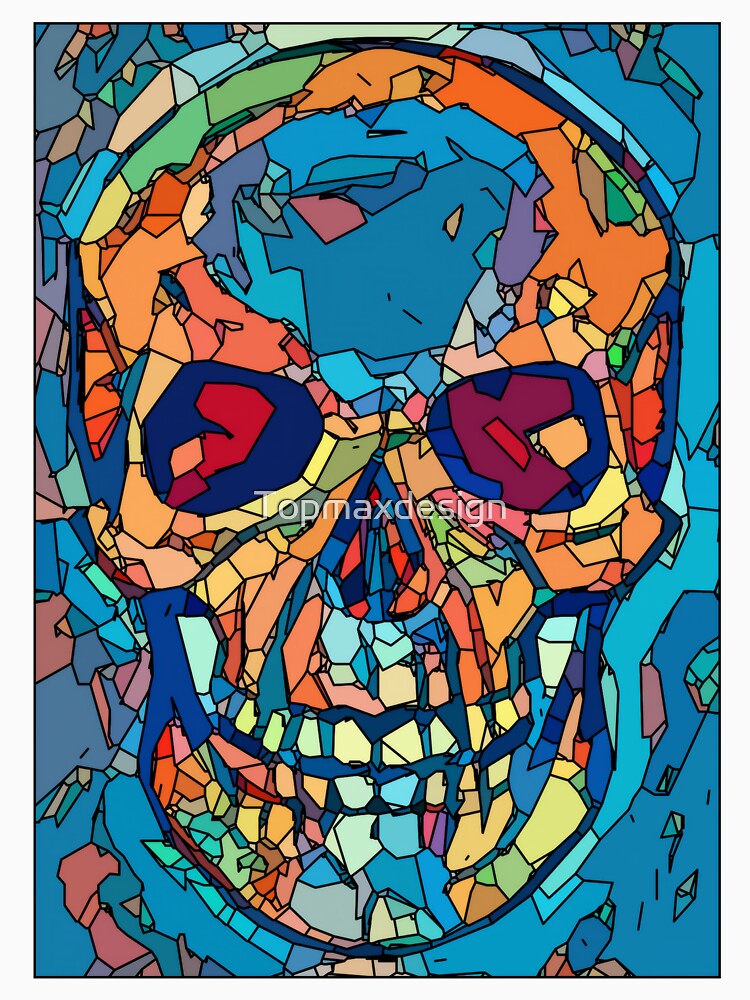 Colorful Skull by Topmaxdesign T-Shirts, Hoodie, Sweatshirt | BlankRebels.com (Image 3)