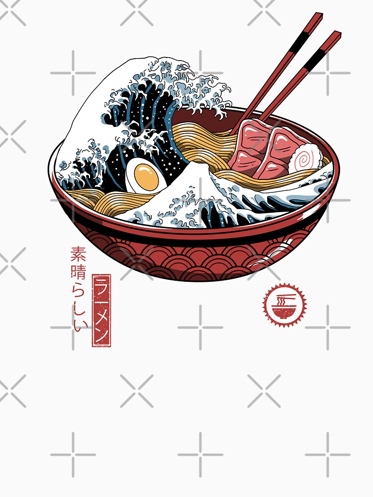 Great Ramen Wave White by vincenttrinidad T-Shirts, Hoodie, Sweatshirt | BlankRebels.com (Image 3)