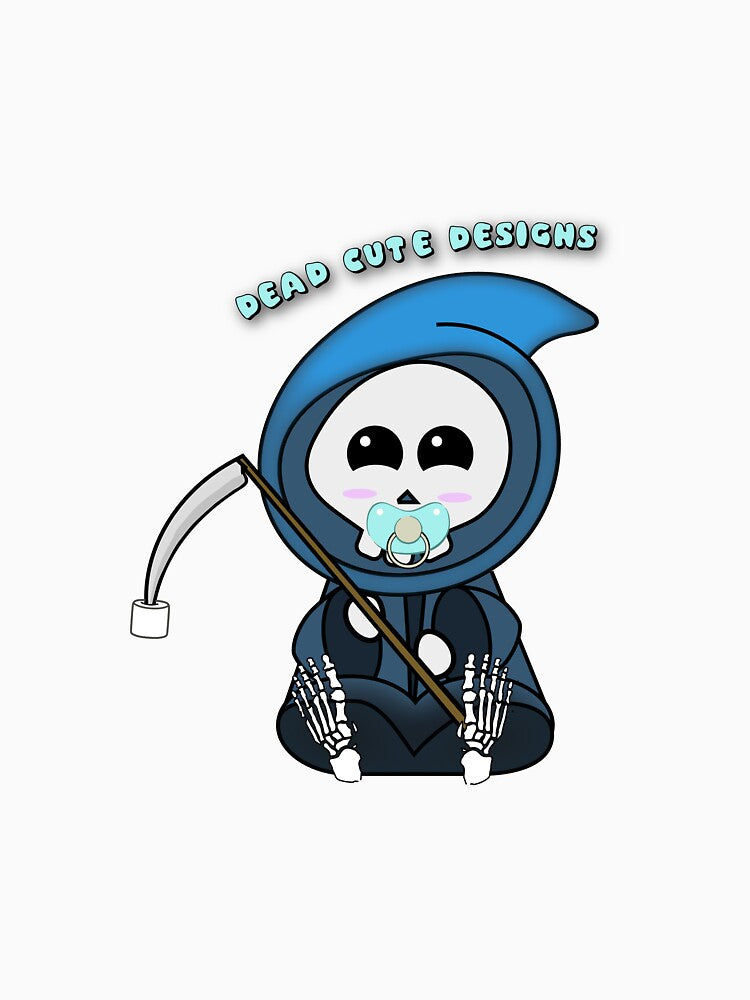 Stay dead and cute with this super adorable baby grim reaper by Deadcutetay
