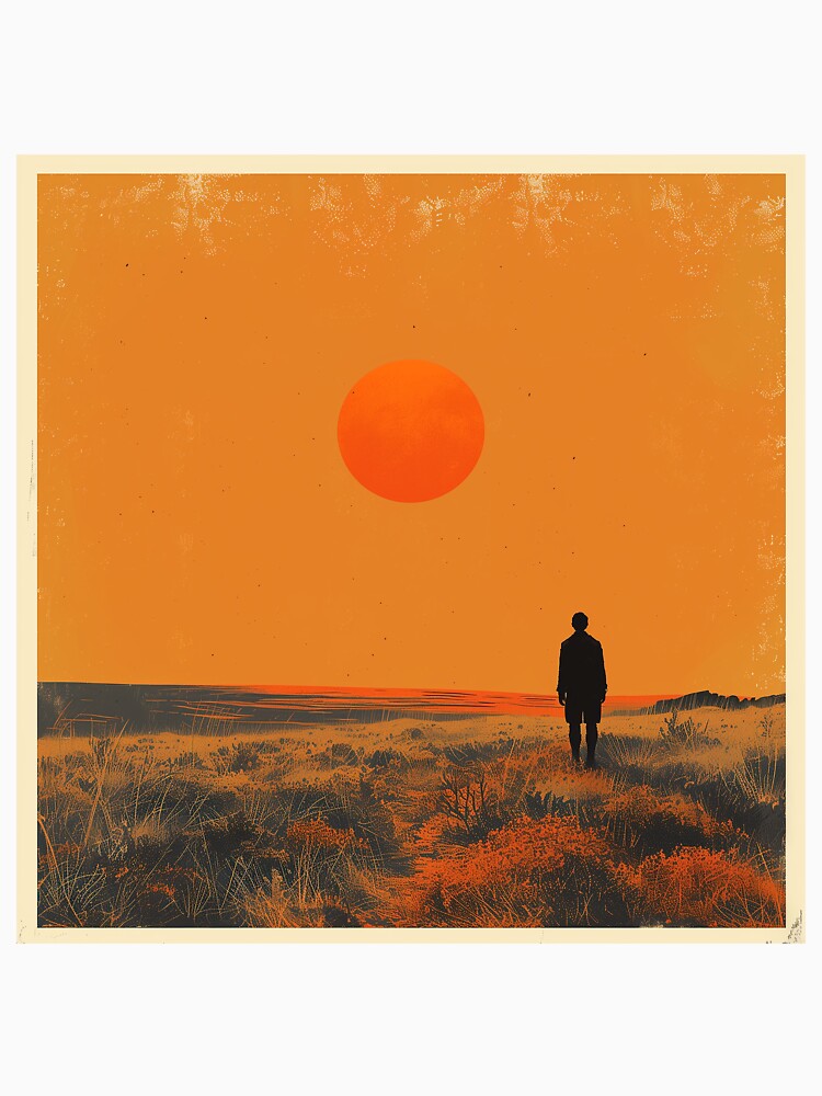 Sunset in a grass field by Zen Lael T-Shirts, Hoodie, Sweatshirt | BlankRebels.com (Image 3)