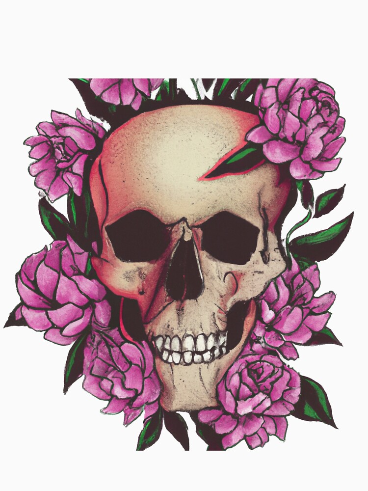 Floral skull by H1gh5 T-Shirts, Hoodie, Sweatshirt | BlankRebels.com (Image 3)