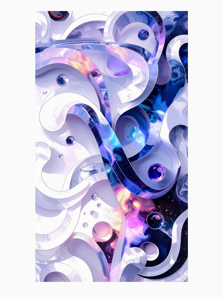Space Wave – Cosmic Fluid Abstract by NizuCaCi T-Shirts, Hoodie, Sweatshirt | BlankRebels.com (Image 3)